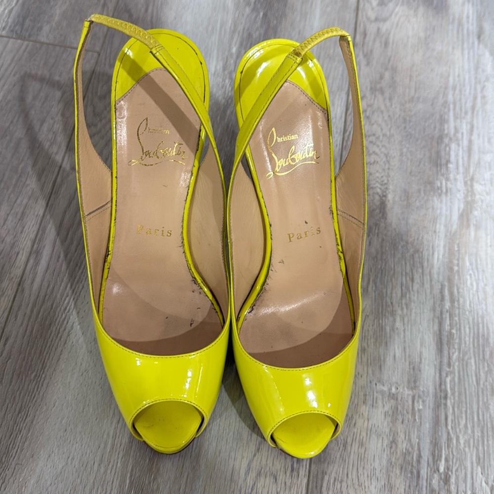 Louboutin sling back pumps